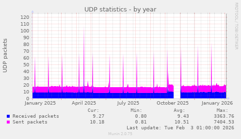 UDP statistics