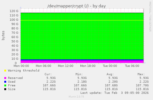 /dev/mapper/crypt (/)