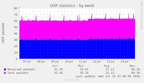 UDP statistics