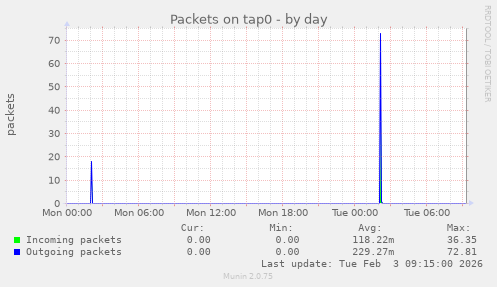 Packets on tap0