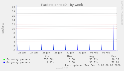 Packets on tap0