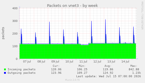 Packets on vnet3