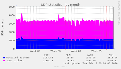 UDP statistics